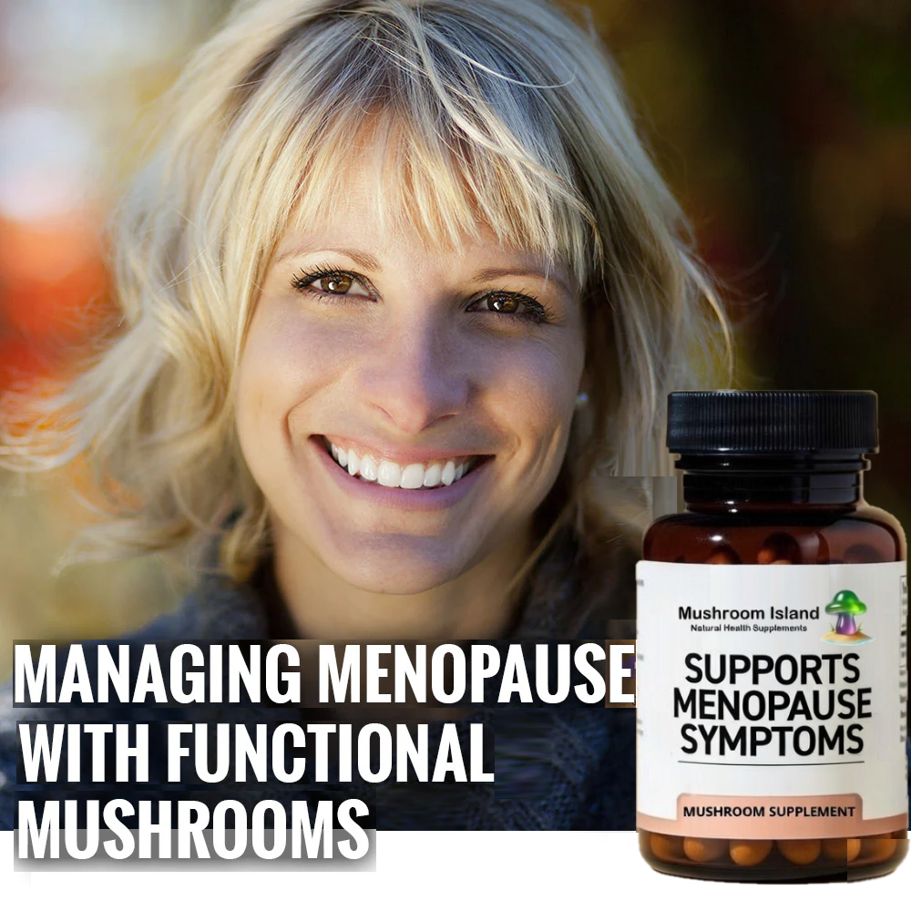 woman smiling with Top Medicinal Mushrooms for Menopause Support